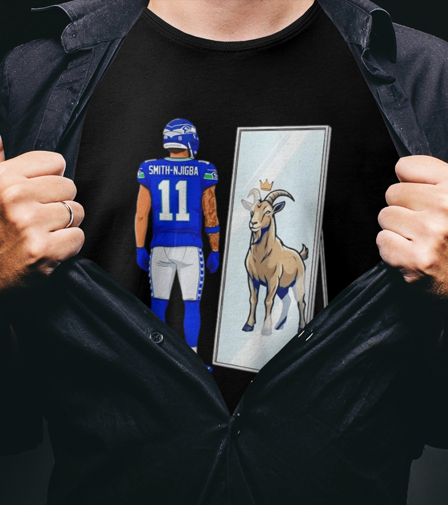 Jaxon Smith Njigba Seattle Seahawks Mirror Goat Football T-Shirt