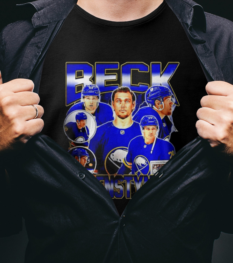 Beck Malenstyn Buffalo Sabres NHL Hockey Player Collage T-Shirt
