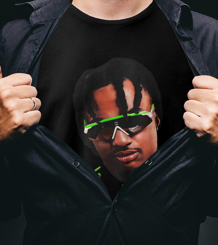 JSN Jaxon Smith Njigba Big Face Seattle Seahawks Football Sunglasses T-Shirt