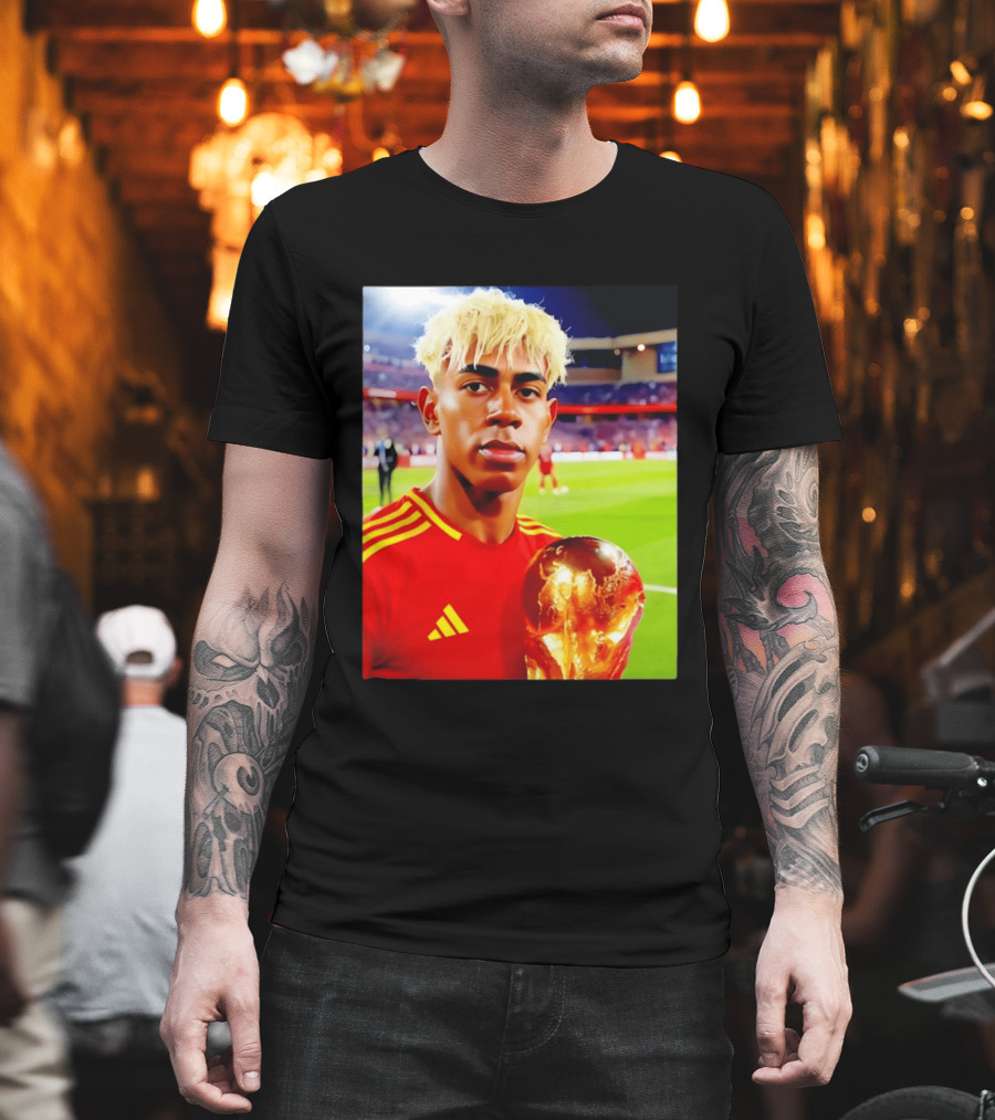 Lamine Yamal Barcelona Young Talent With Trophy T-Shirt