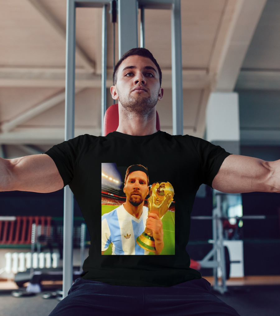 Argentina World Cup Messi Trophy Victory T-Shirt
