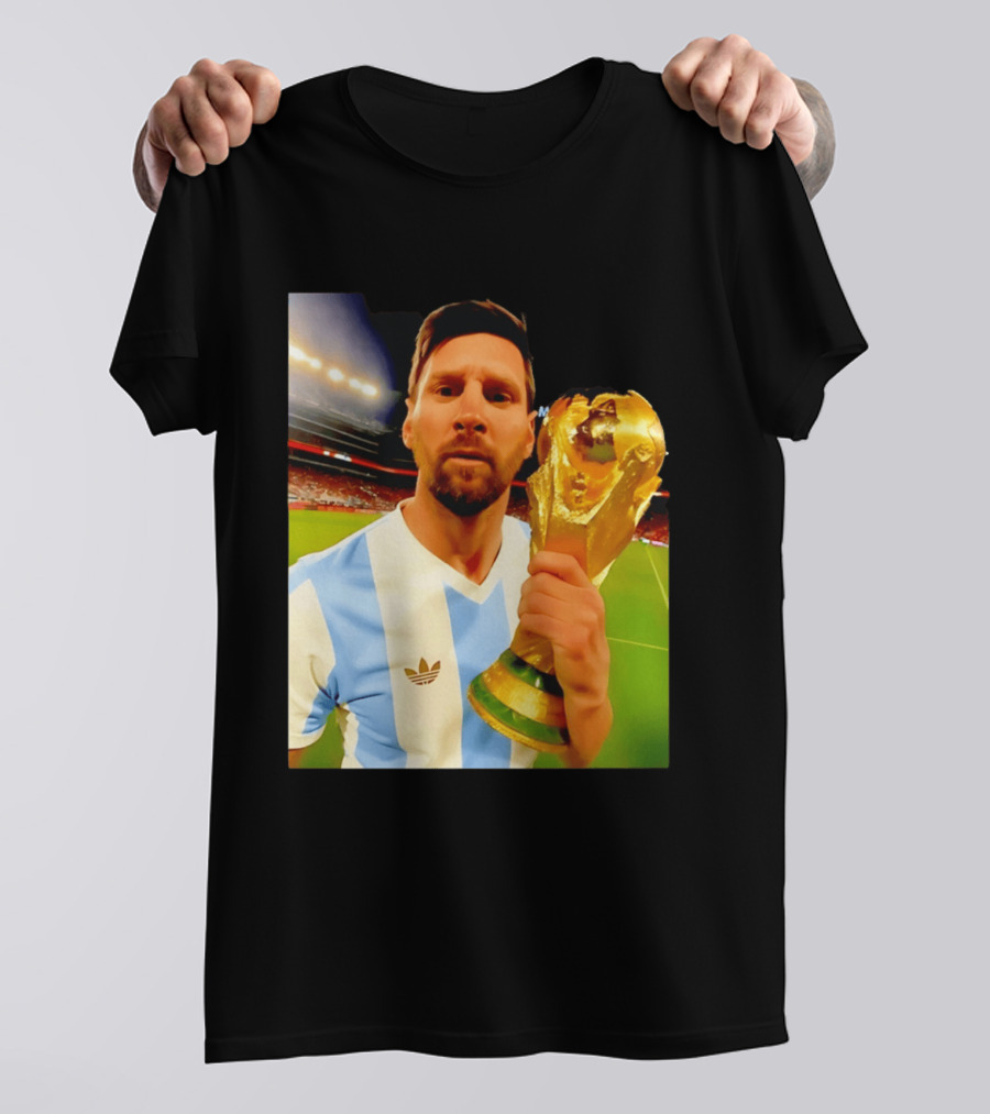 Argentina World Cup Messi Trophy Victory T-Shirt