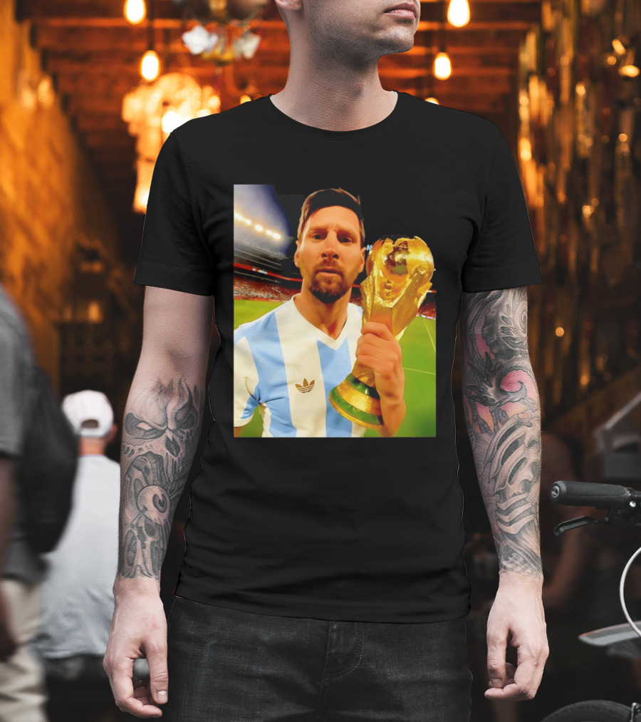 Argentina World Cup Messi Trophy Victory T-Shirt