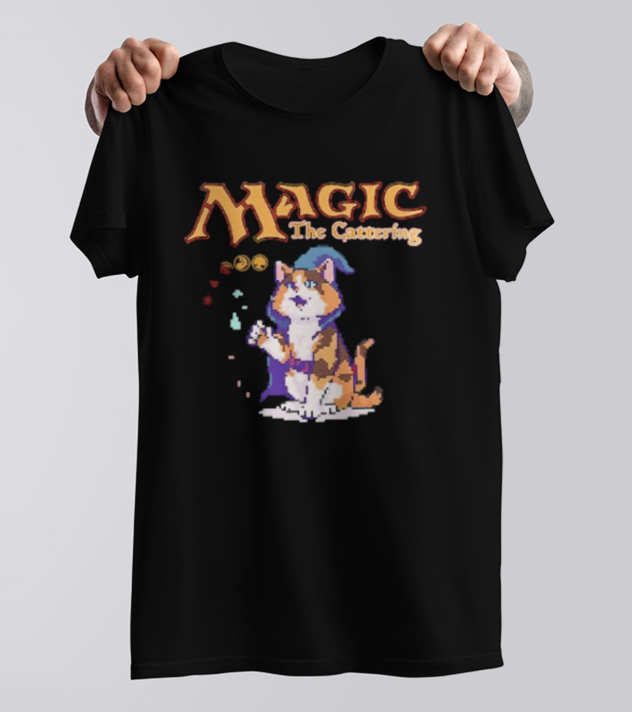 Magic The Cattering Cat Wizard With Magic The Gathering T-Shirt