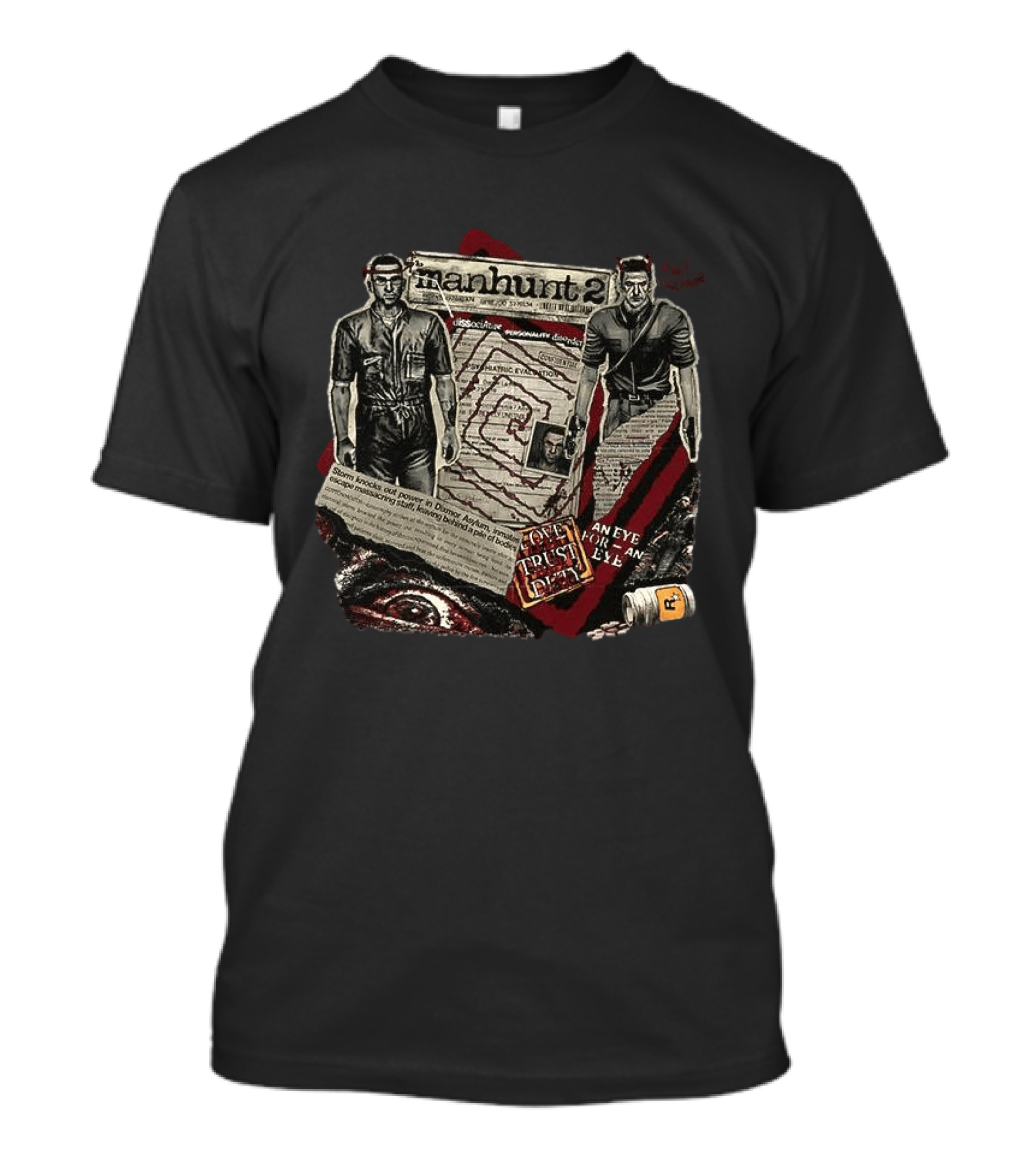Manhunt 2 Split Personality Eye Trust Rockstar Games T-Shirt