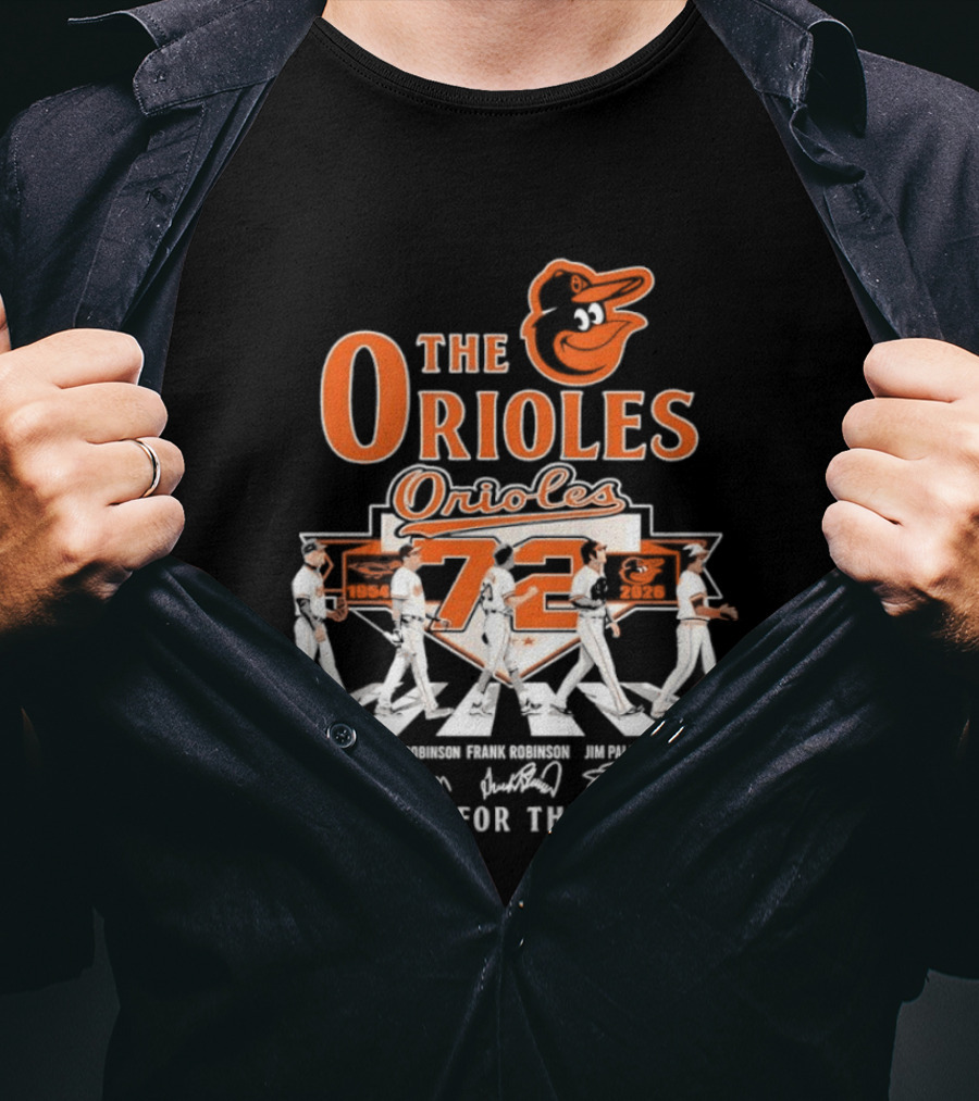The Orioles 72 Abbey Road Ripken Robinson Murray Palmer Thank You For The Memories T-Shirt