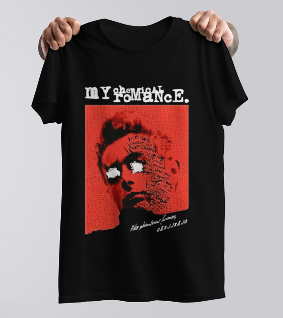MY Chemical Romance The Black Parade 2026 Tour Peru Distressed Red Face T-Shirt