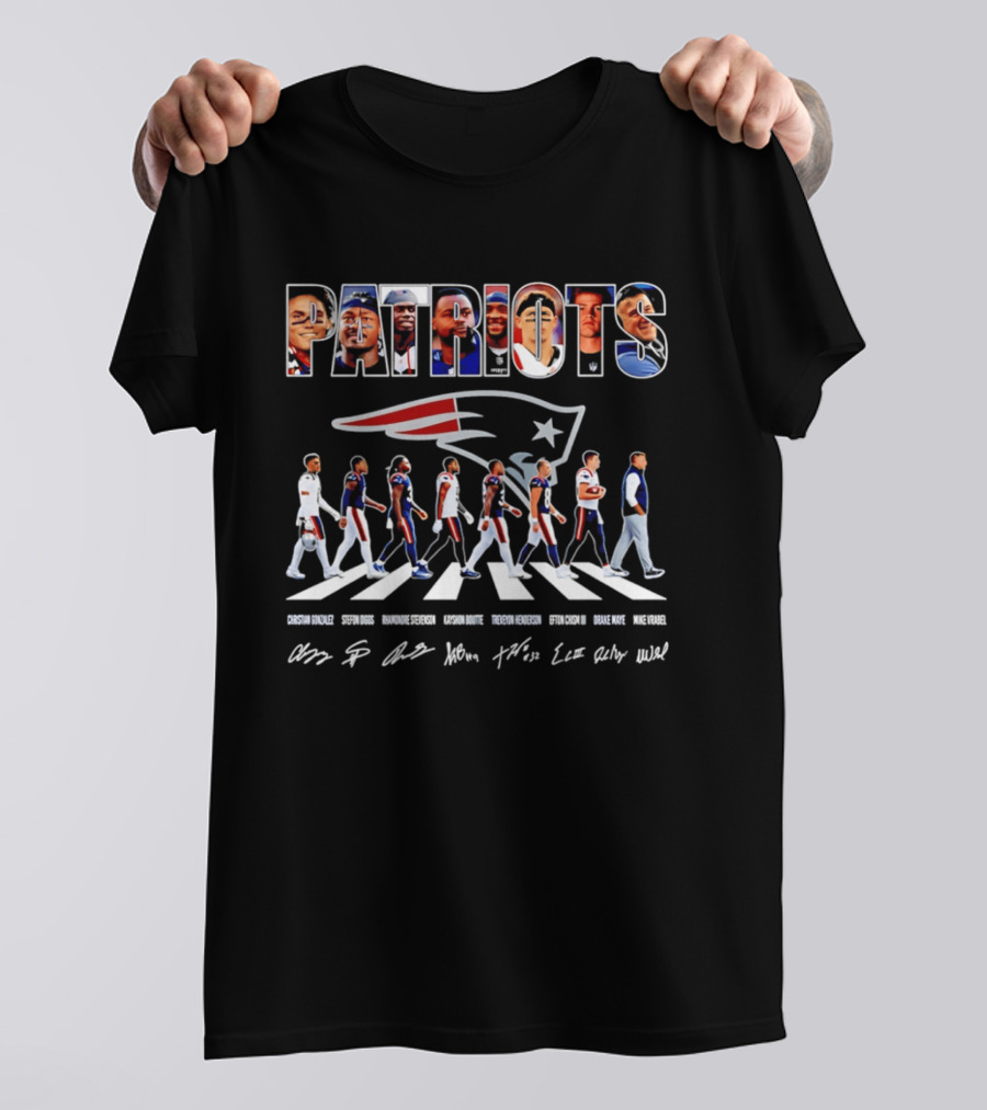 New England Patriots Abbey Road Signatures 2026 T-Shirt