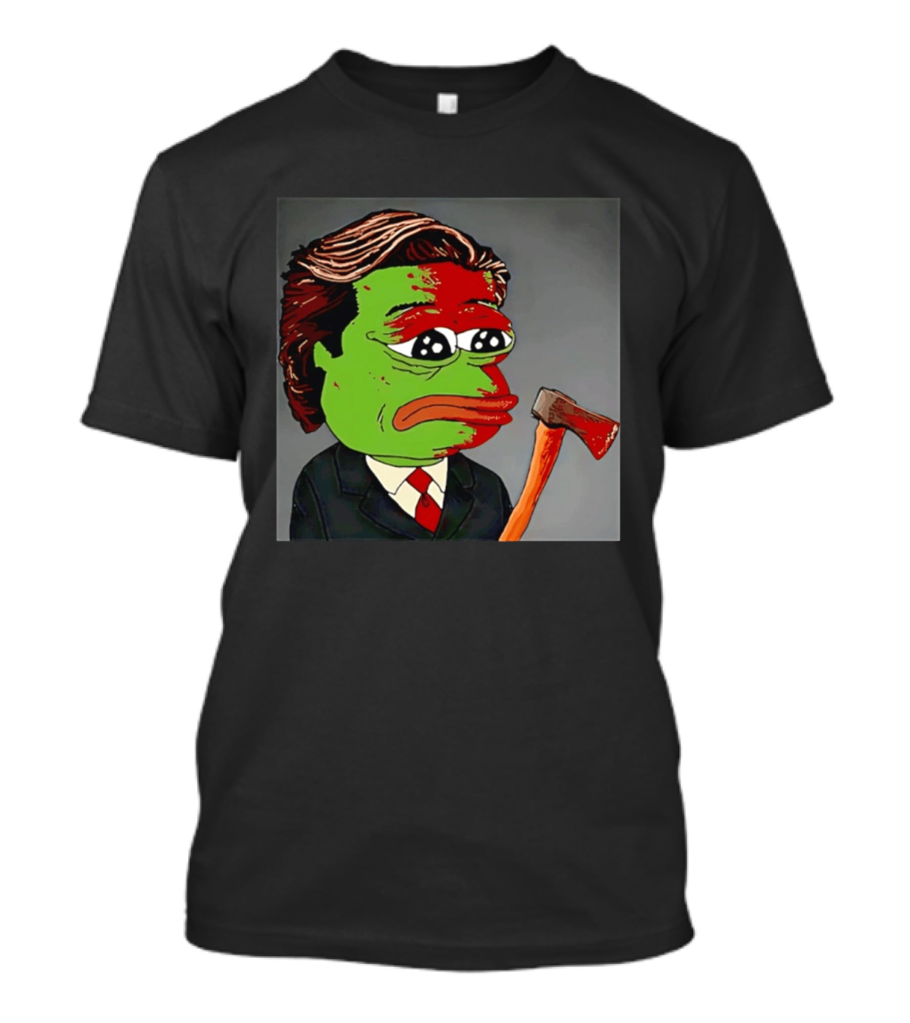 Pepe The Frog As Patrick Bateman With Axe Mashup T-Shirt