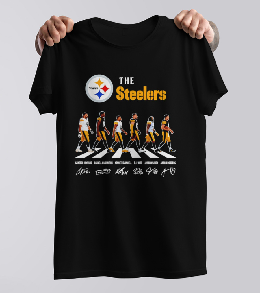 The Steelers Crossing Abbey Road 2026 Player Signatures T-Shirt