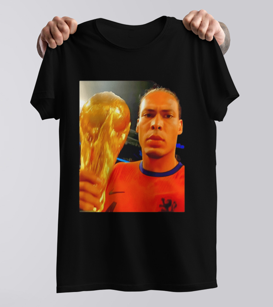 Virgil Van Liverpool Netherlands Trophy Celebration T-Shirt