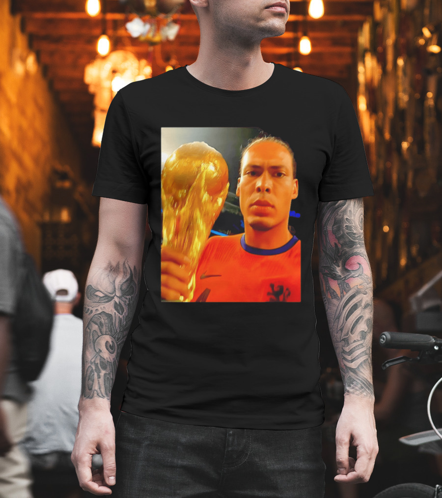 Virgil Van Liverpool Netherlands Trophy Celebration T-Shirt