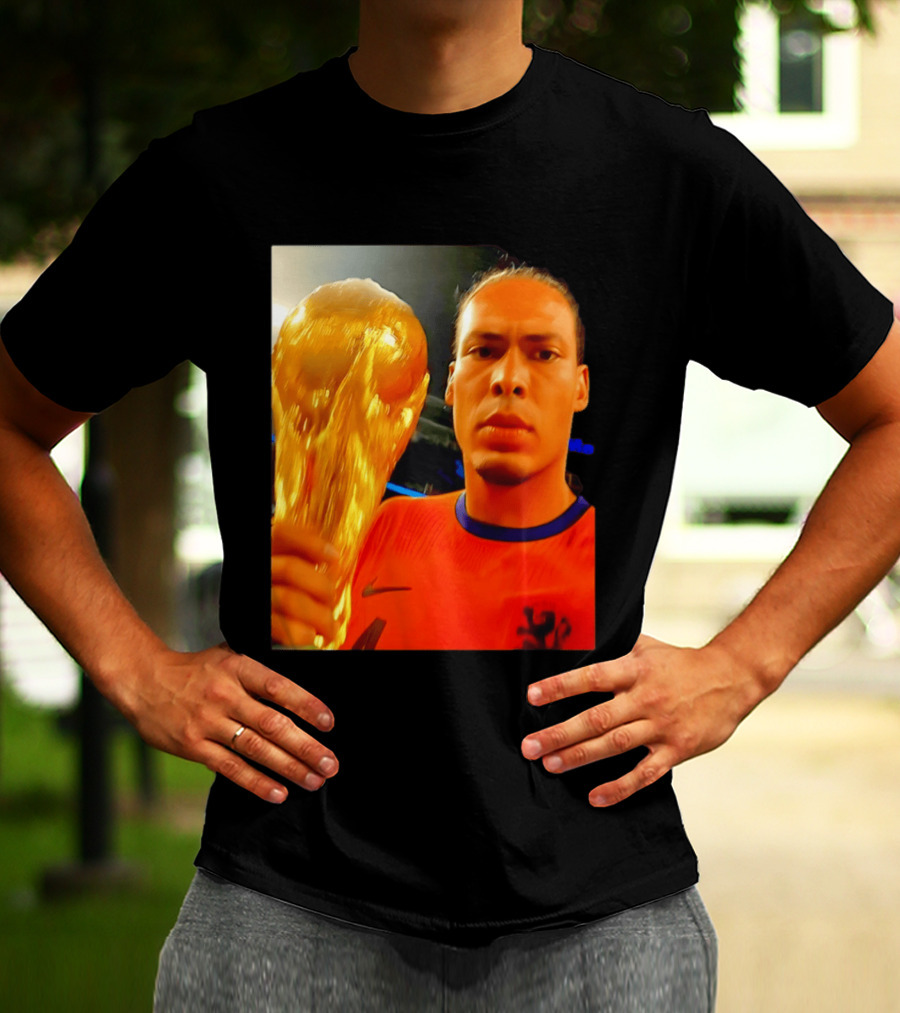 Virgil Van Liverpool Netherlands Trophy Celebration T-Shirt