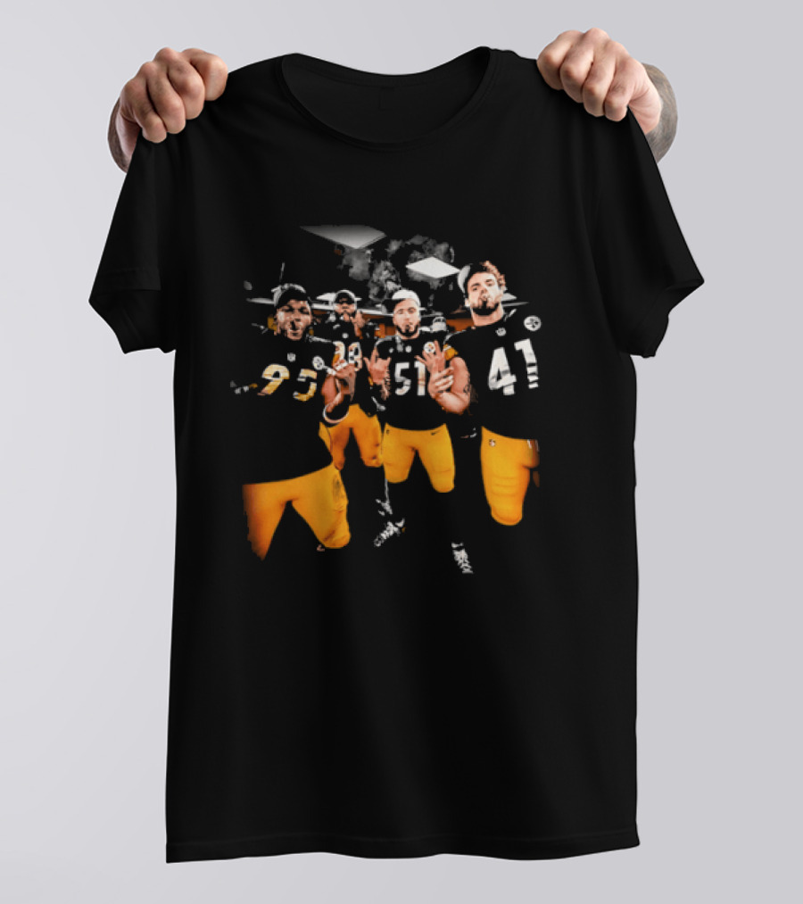 Steelers Players Number 93 51 41 In Black And Gold T-Shirt
