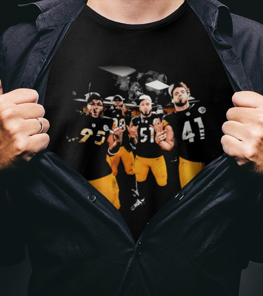 Steelers Players Number 93 51 41 In Black And Gold T-Shirt