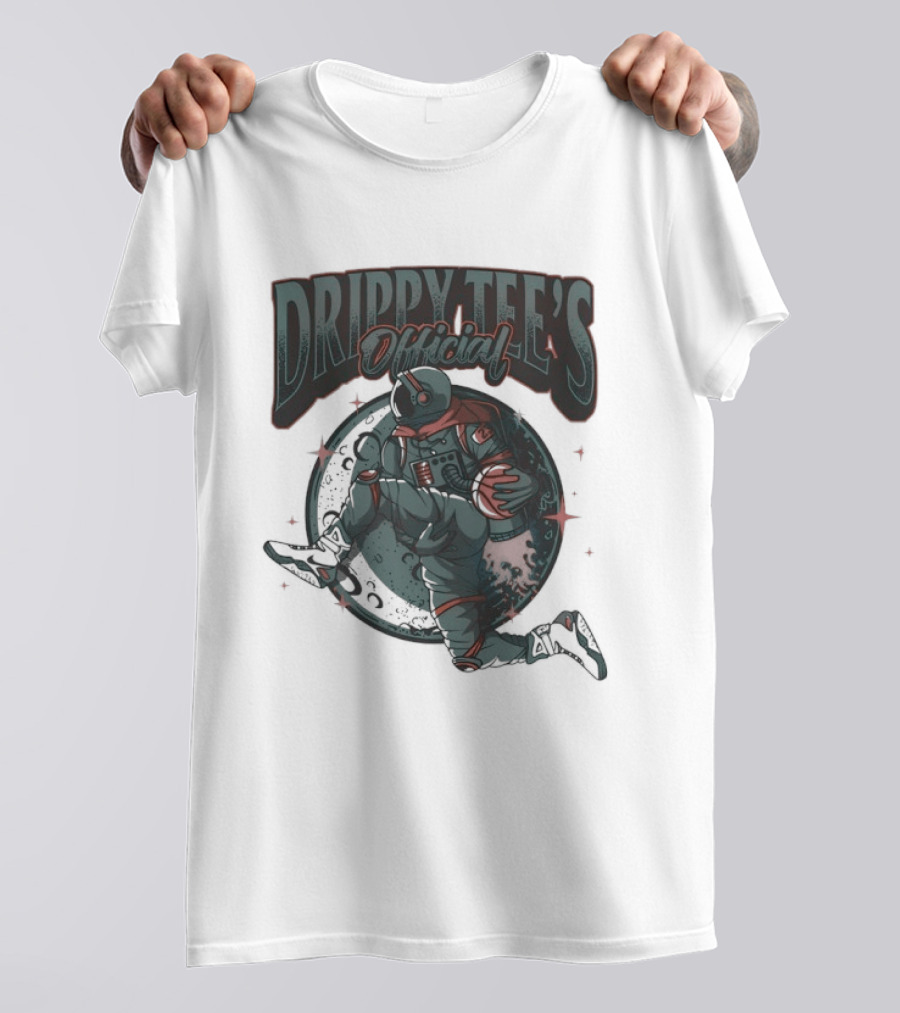 Drippy Tee's Official Astronaut Playing Basketball Sky Is The Limit Keep Your Head Up T-Shirt