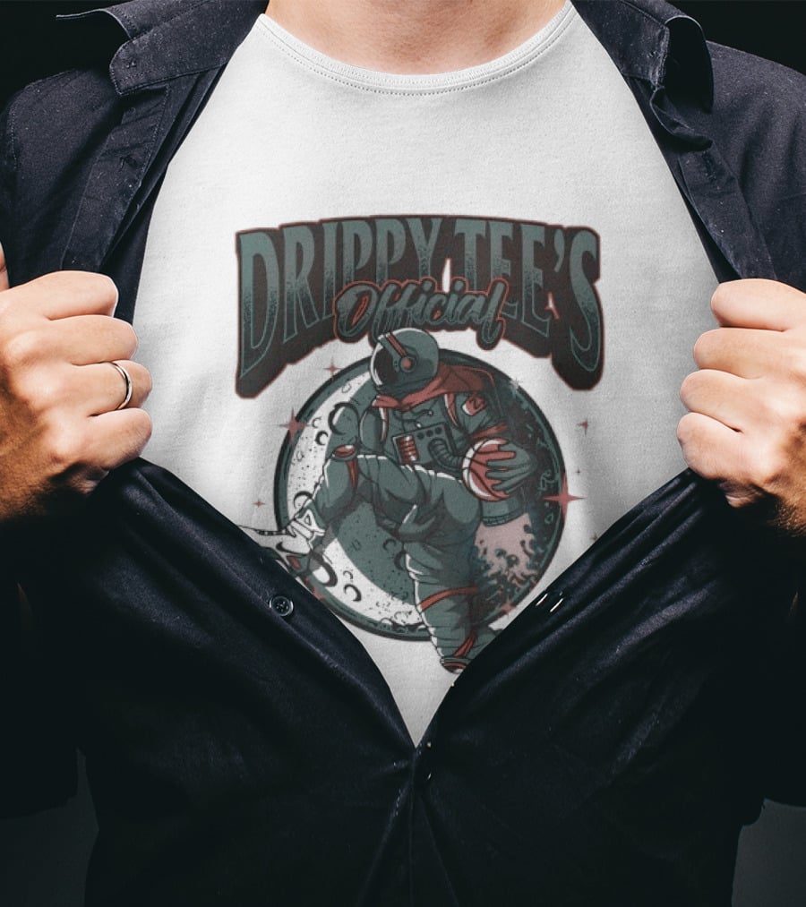 Drippy Tee's Official Astronaut Playing Basketball Sky Is The Limit Keep Your Head Up T-Shirt