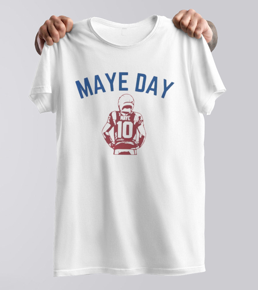 New England Patriots Drake Maye Day Maye 10 Football T-Shirt