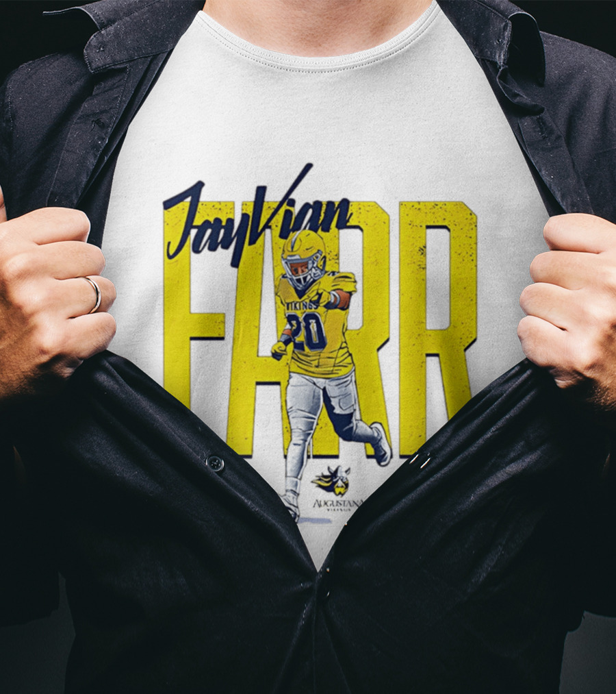 Jayvian Farr Vikings Football Caricature NCAA Number 20 T-Shirt