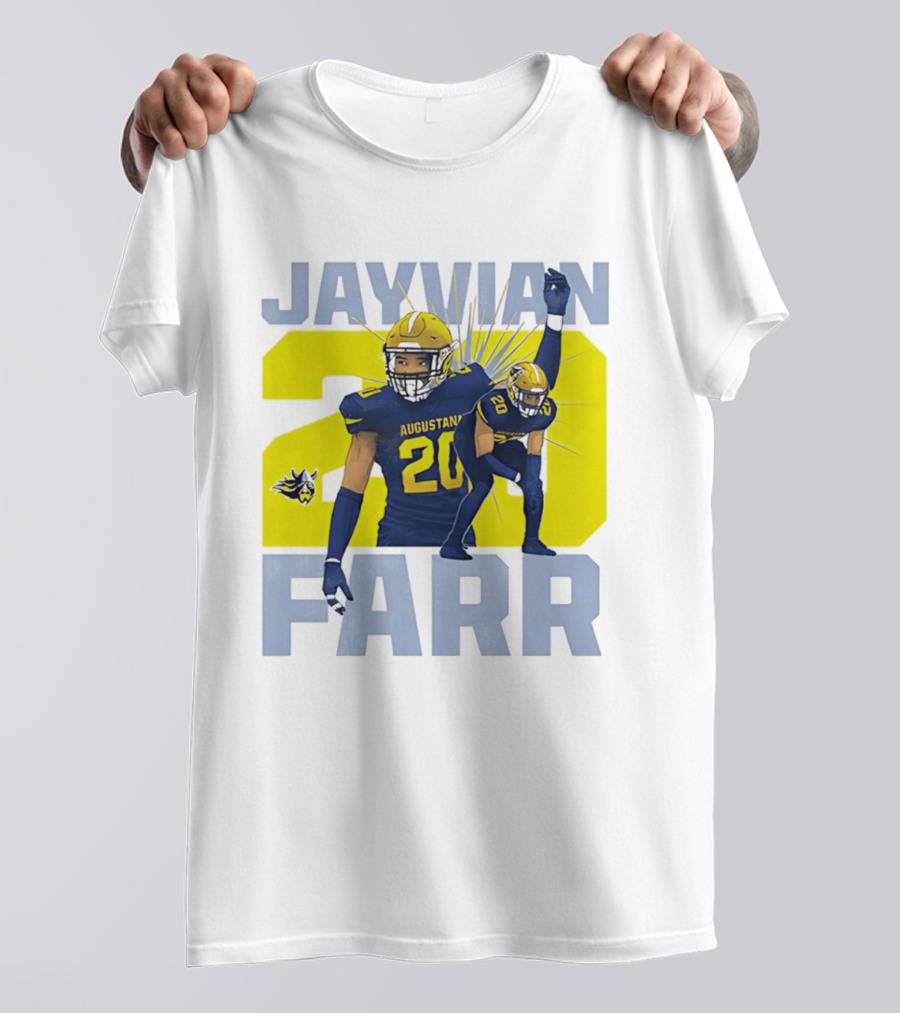 Augustana Jayvian Farr 20 NCAA Football Legends Collage T-Shirt