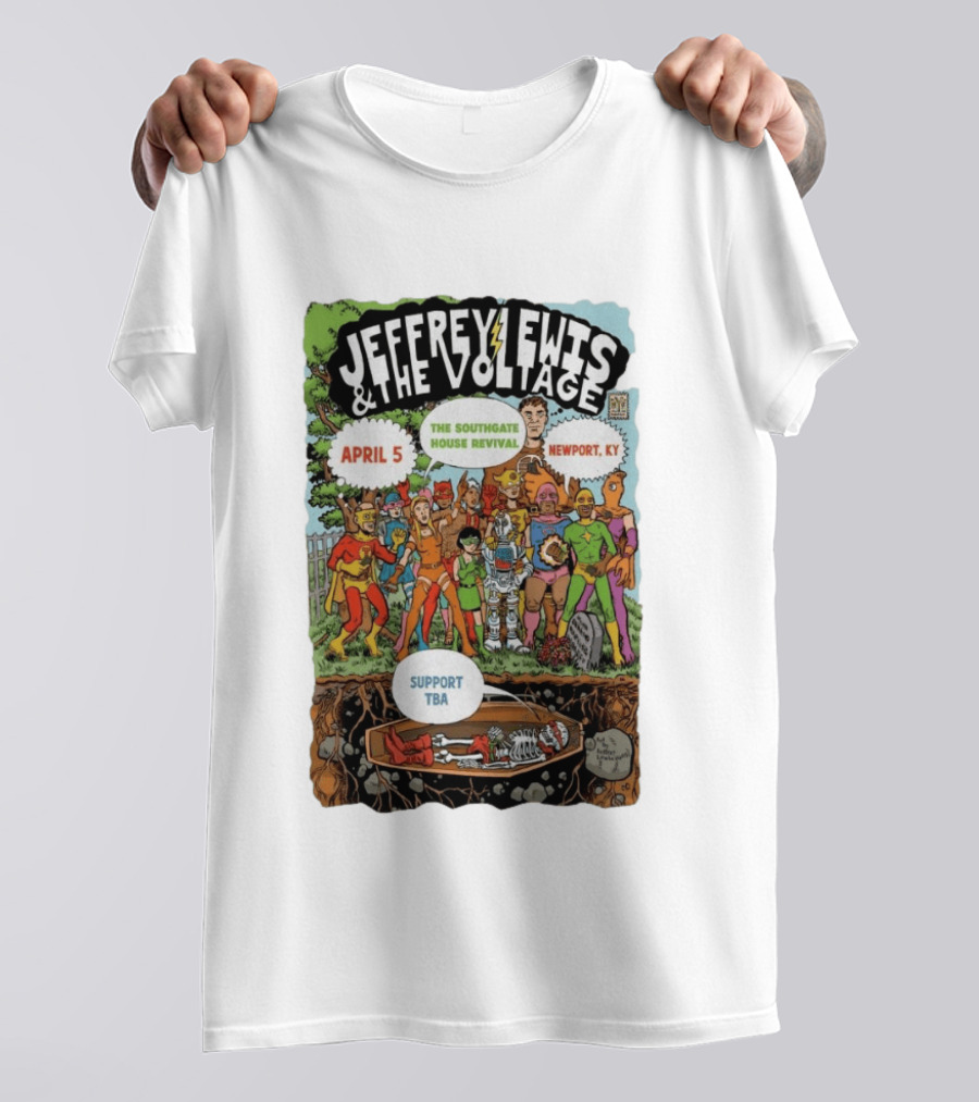 Jeffrey Lewis And The Voltage Newport KY Southgate House Revival April 5 T-Shirt