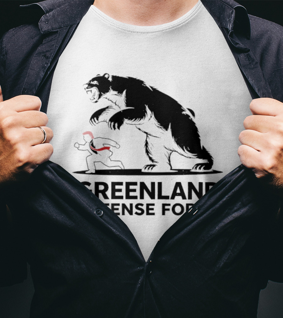 Greenland Defense Force Polar Bear And Man T-Shirt