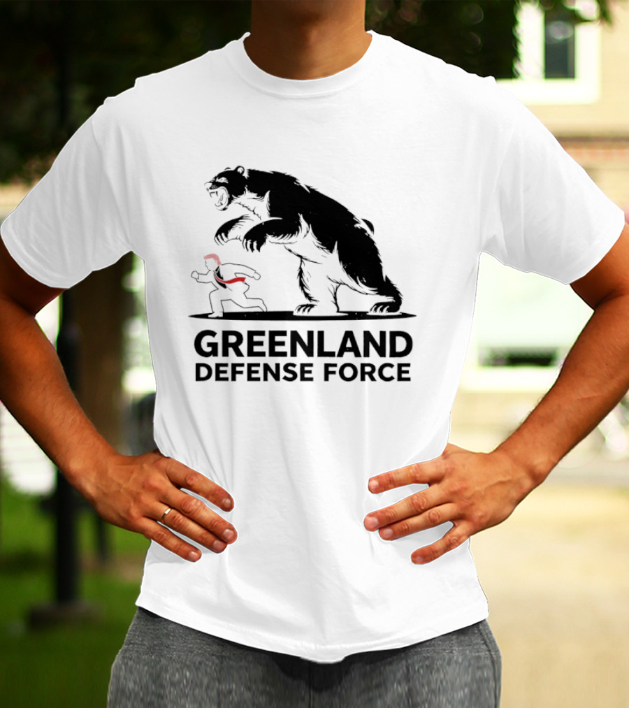 Greenland Defense Force Polar Bear And Man T-Shirt