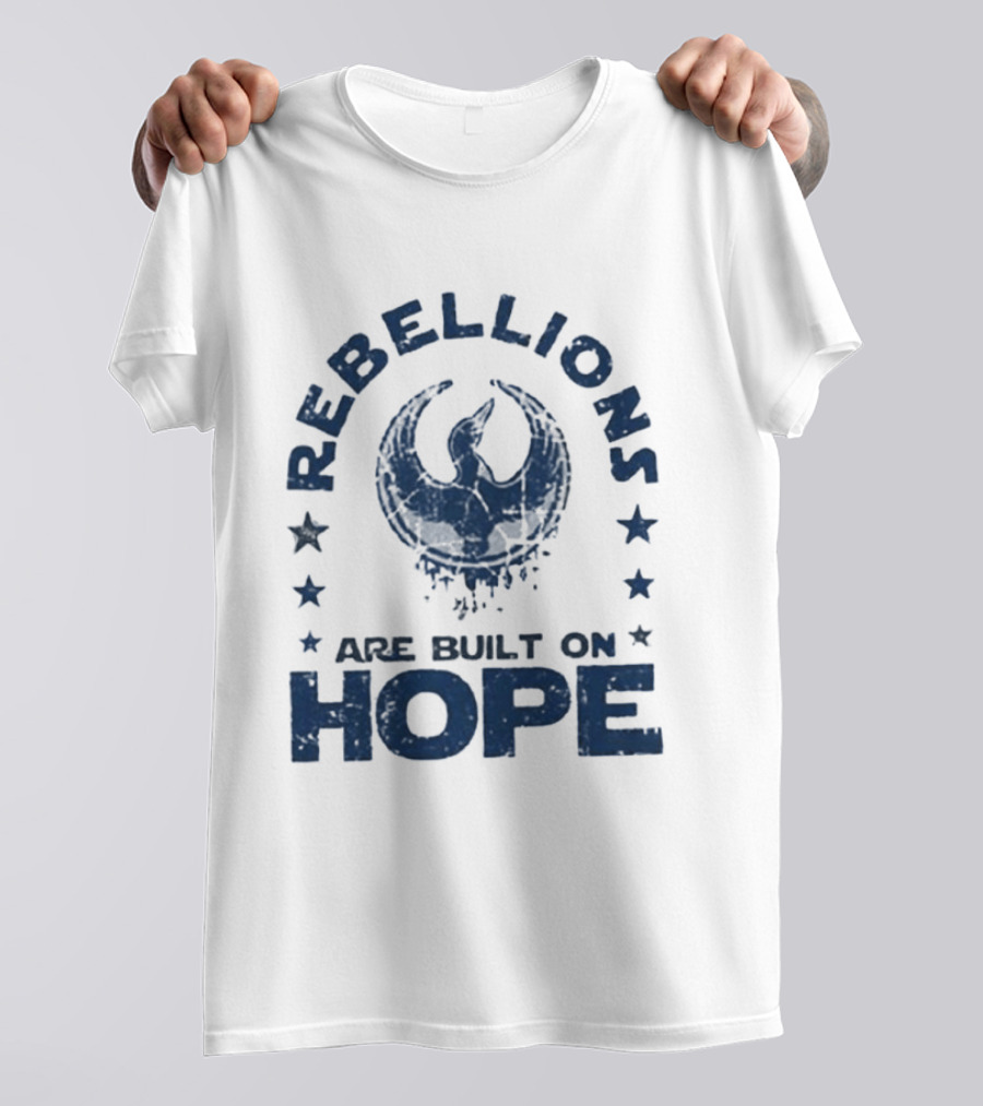 Rebellions Are Built On Hope Blue Distressed Star Wars Rebel Alliance T-Shirt