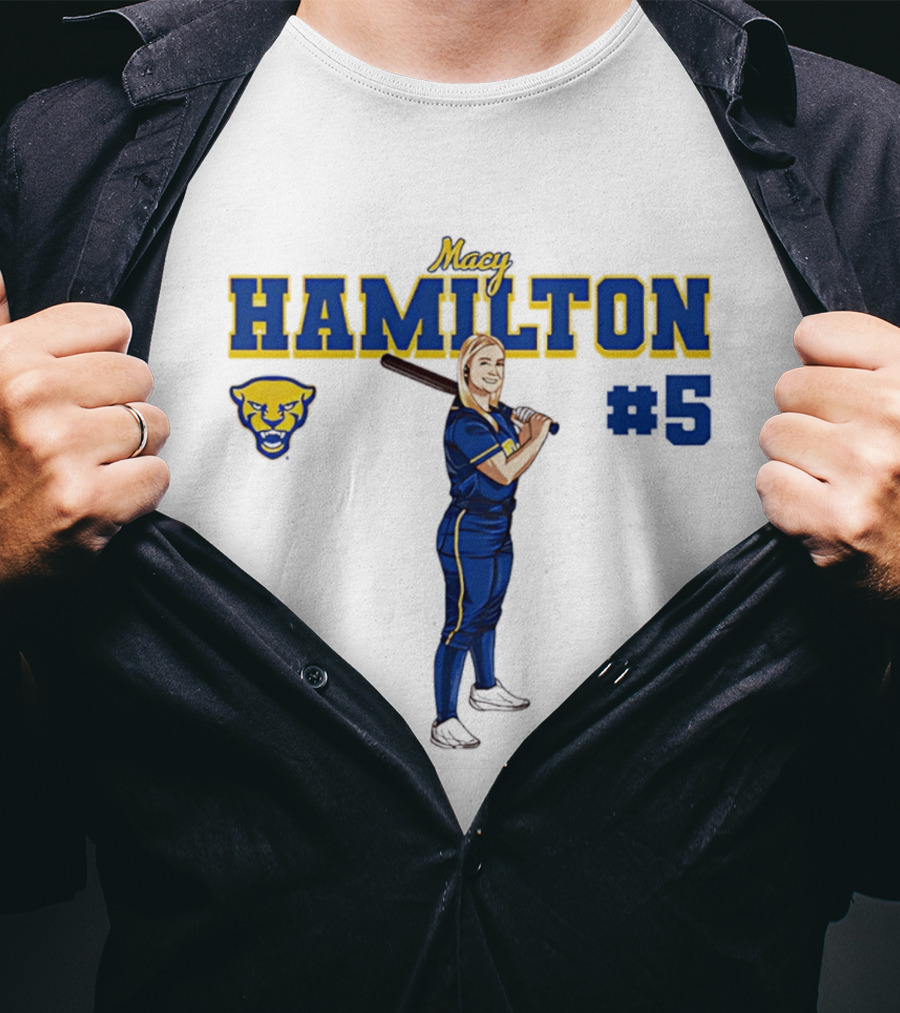 Macy Hamilton Pittsburgh Softball Caricature #5 T-Shirt