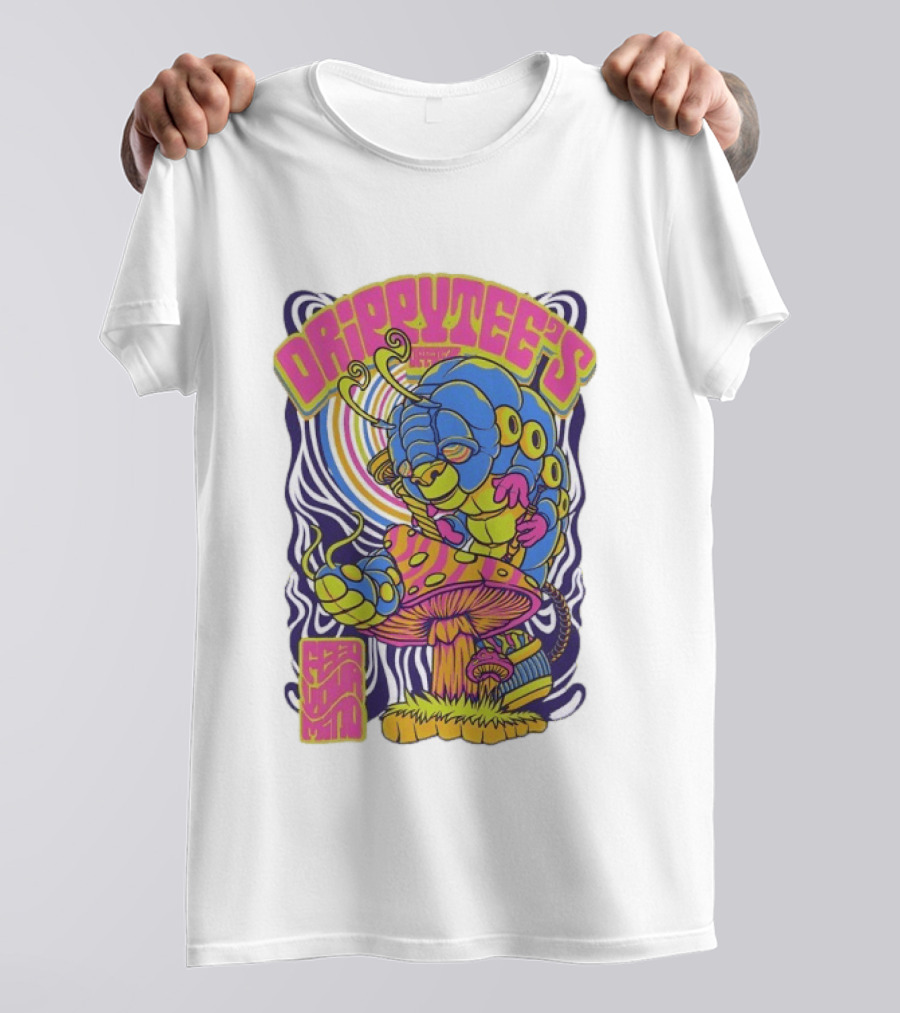 Drippytee's Psychedelic Caterpillar Mushroom Feed Your Mind T-Shirt