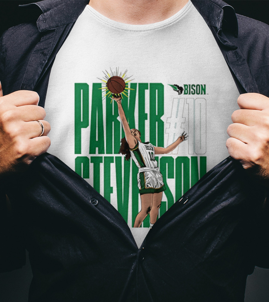 Parker Stevenson OKBU Bison #10 Basketball NCAA Caricature T-Shirt