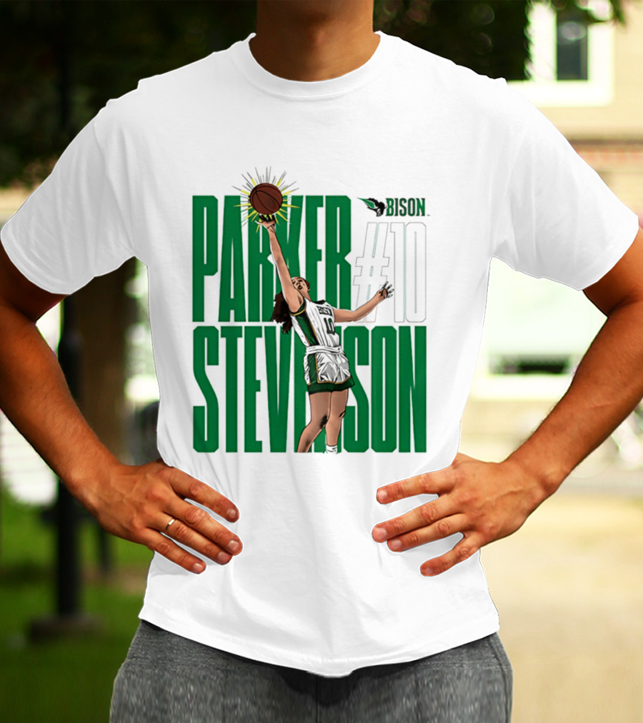 Parker Stevenson OKBU Bison #10 Basketball NCAA Caricature T-Shirt