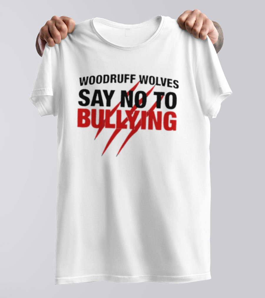 Woodruff Wolves Anti Bullying Campaign With Claw Marks T-Shirt