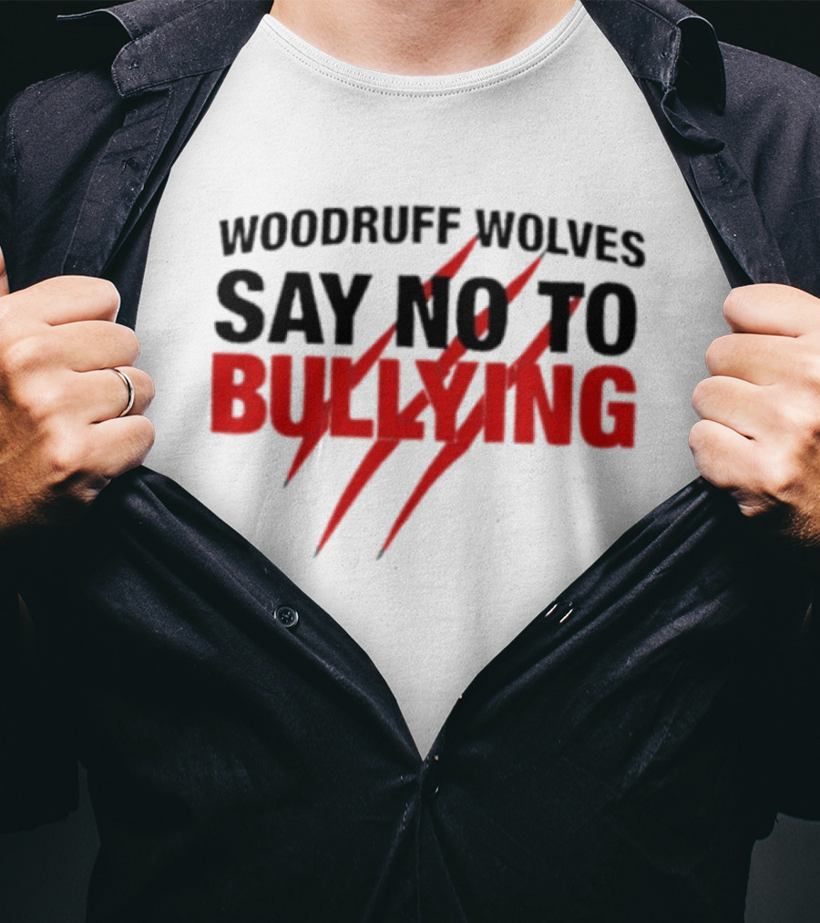 Woodruff Wolves Anti Bullying Campaign With Claw Marks T-Shirt