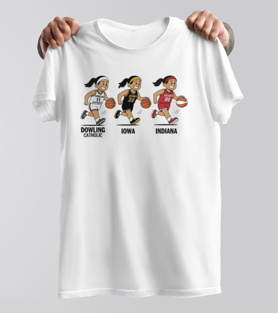 Caitlin Clark Evolution Dowling Catholic Iowa Indiana Basketball T-Shirt