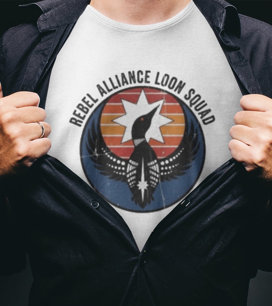 Rebel Alliance Loon Squad Star Emblem Vintage Retro Circle T-Shirt