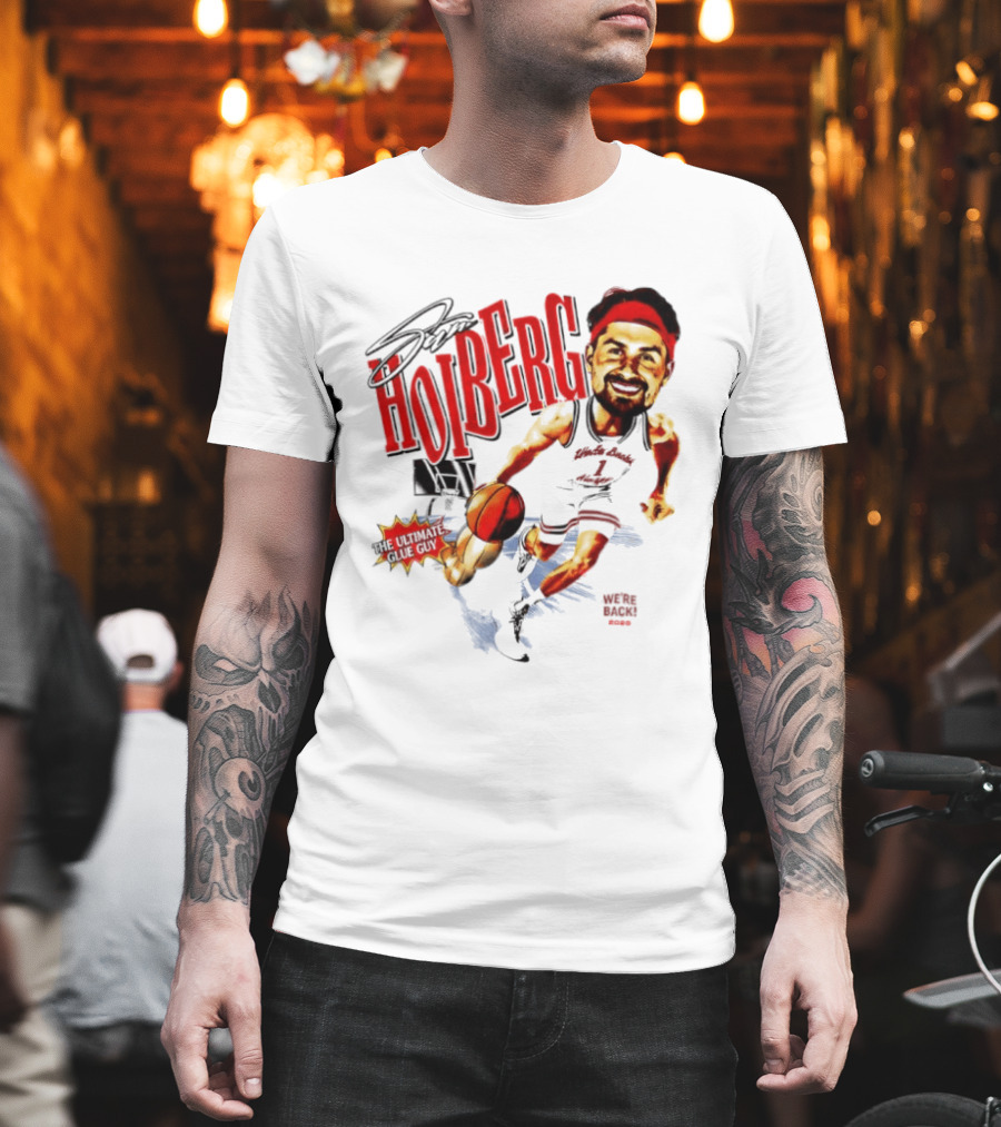 Sam Hoiberg Nebraska Cornhuskers We're Back Ultimate Glue Guy Basketball Player Red T-Shirt