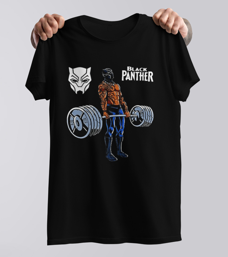 Black Panther Weightlifting Gym Workout Fitness Training T-Shirt