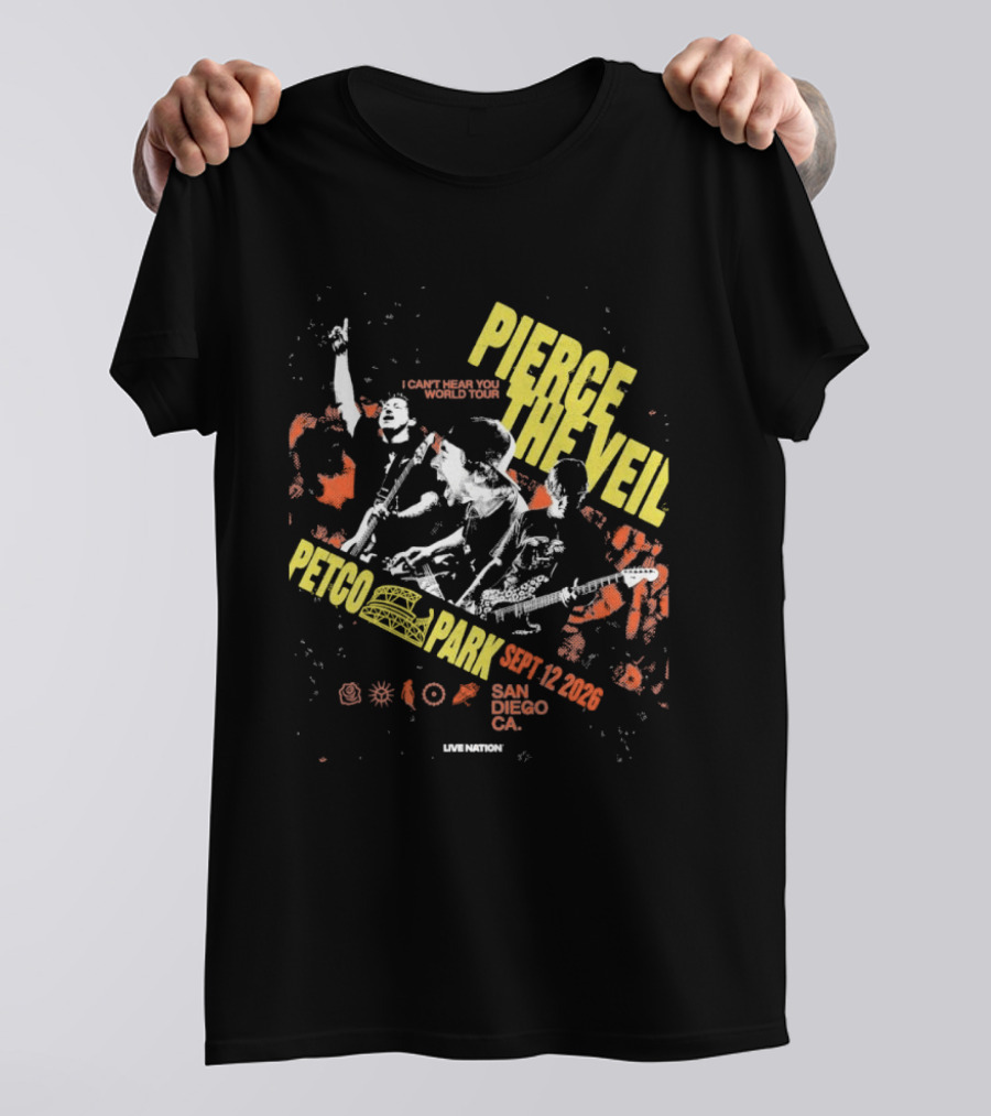Pierce The Veil Sept 12 2026 Petco Park San Diego CA Concert T-Shirt