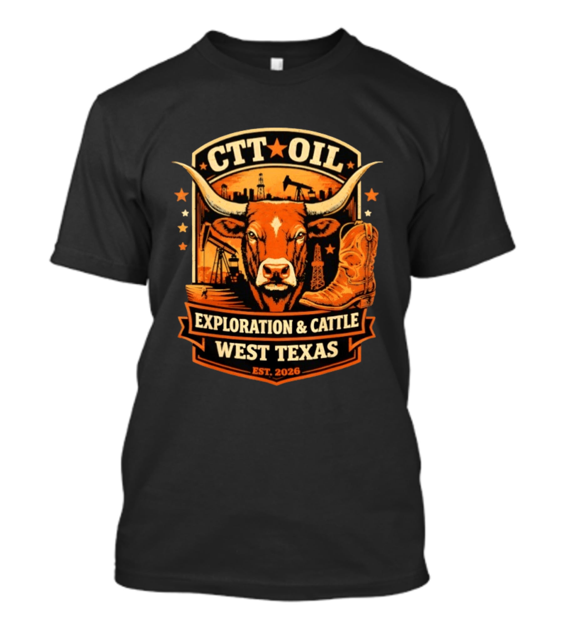 CTT Oil Exploration & Cattle West Texas Est. 2026 T-Shirt