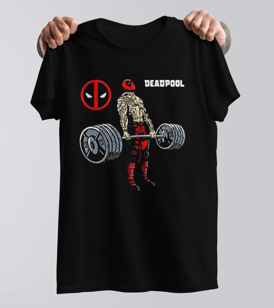 Deadpool Weightlifting Gym Workout T-Shirt