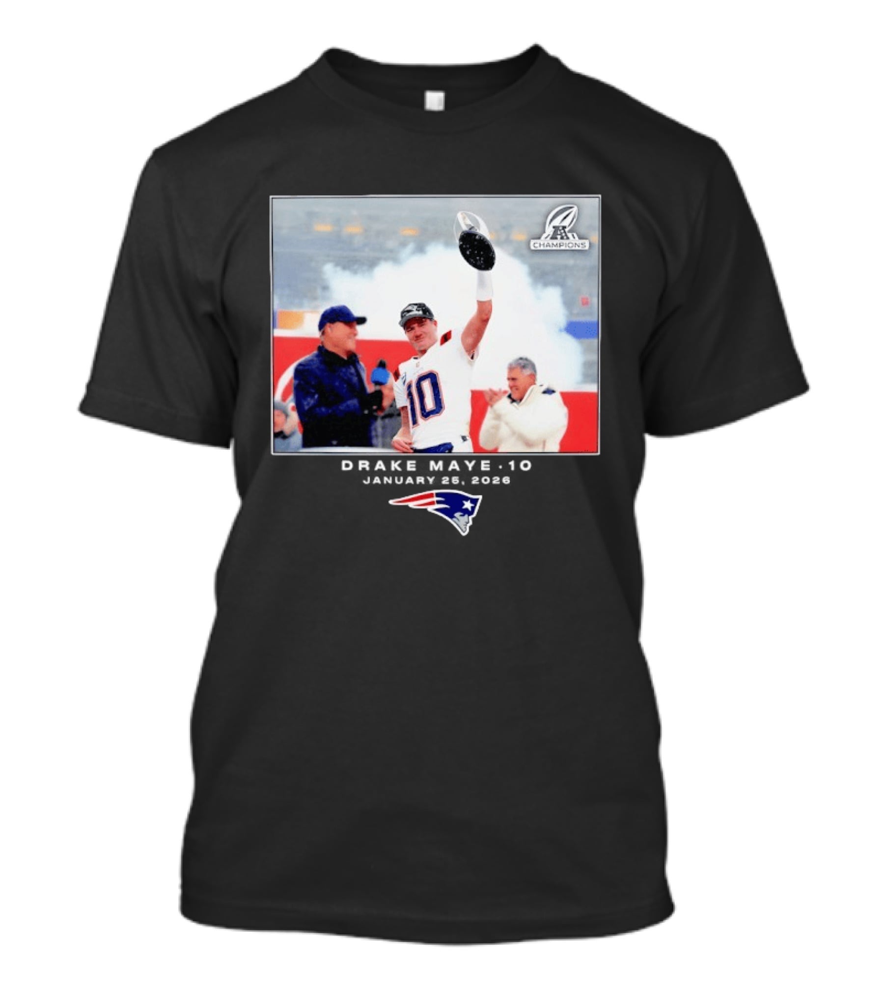 Drake Maye New England Patriots Super Bowl Champions Week 21 Big & Tall T-Shirt