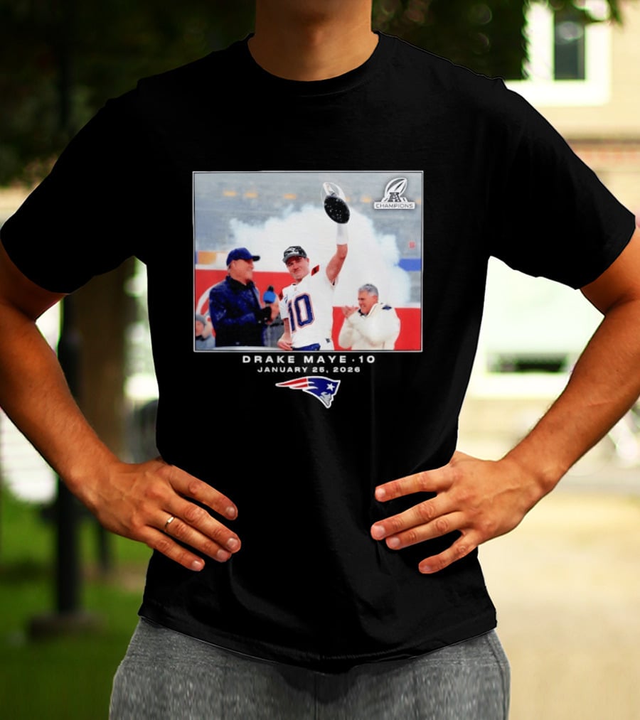 Drake Maye New England Patriots Super Bowl Champions Week 21 Big & Tall T-Shirt