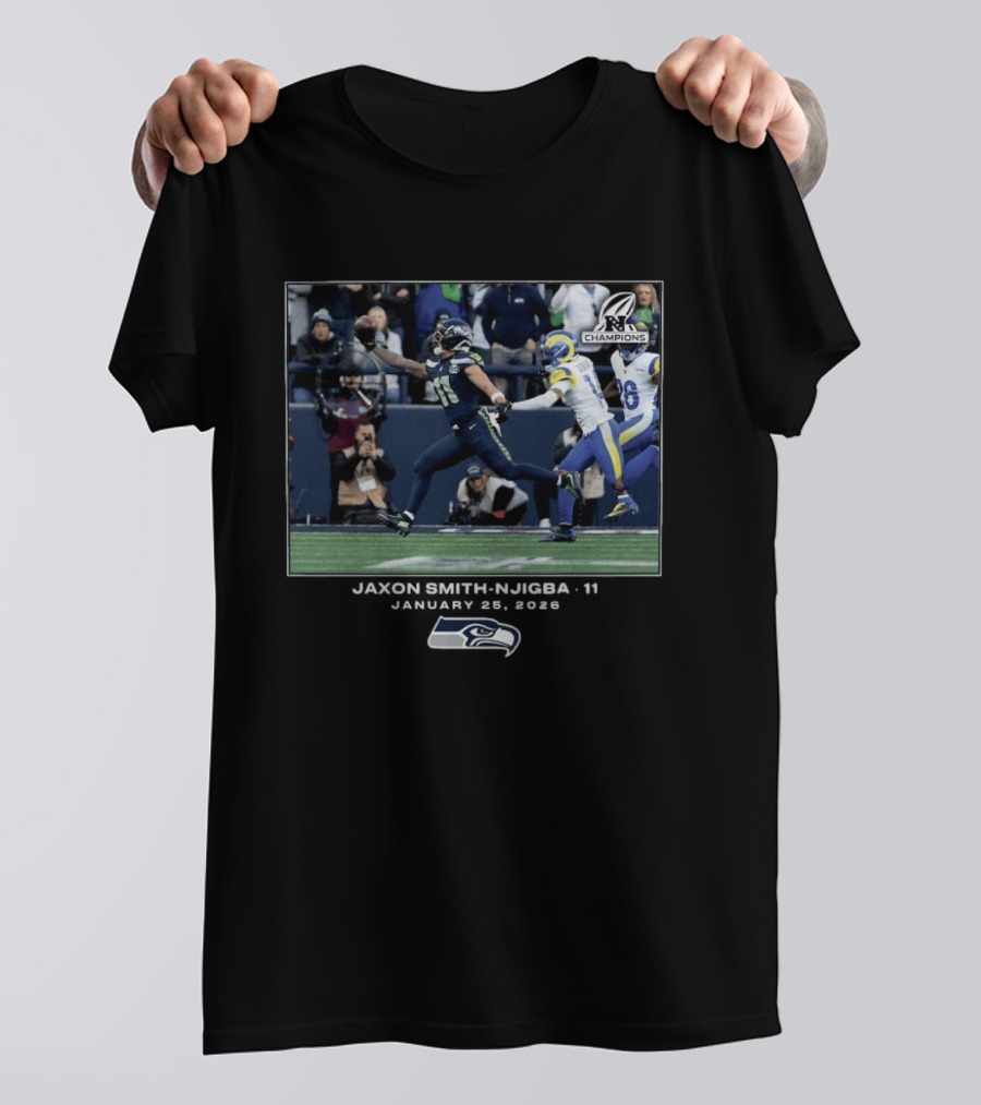 Seattle Seahawks Jaxon Smith Njigba 11 NFC Champions 2023 T-Shirt