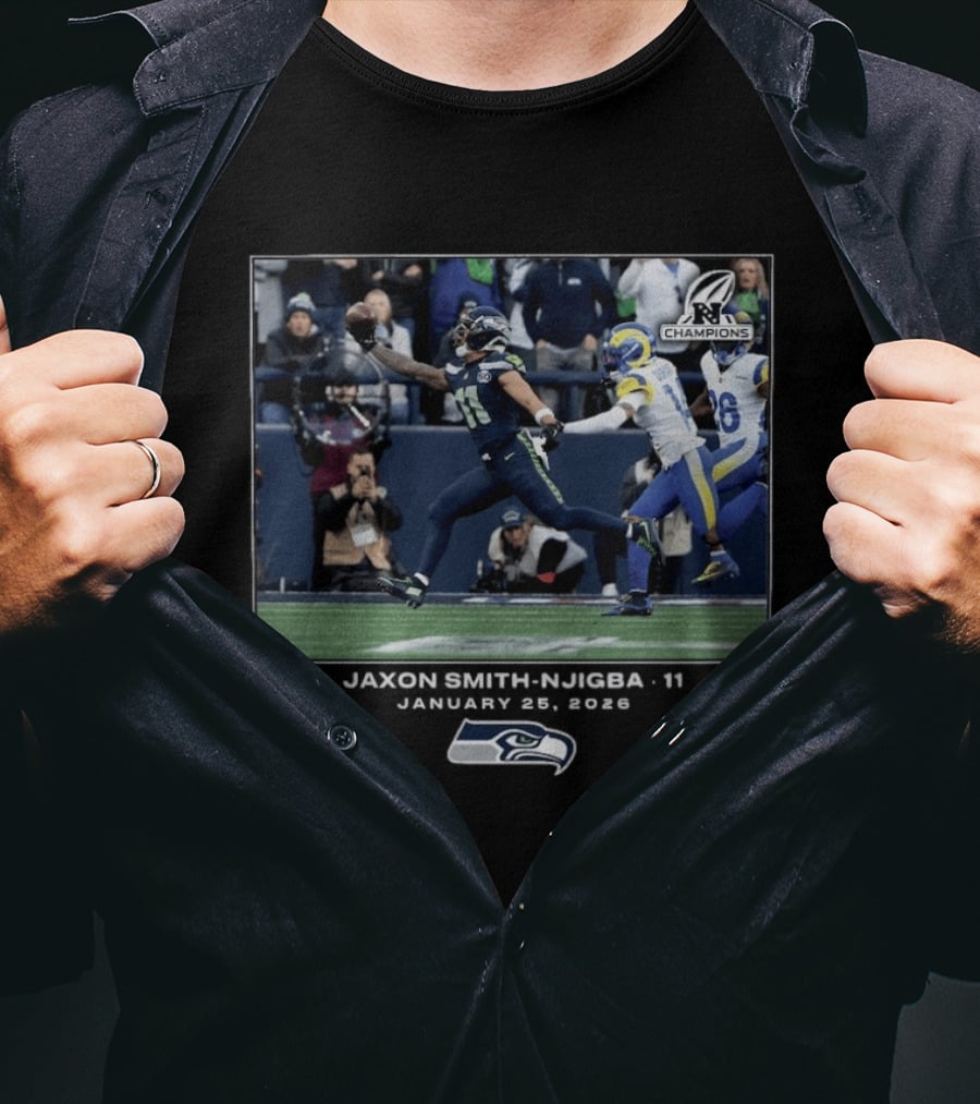 Seattle Seahawks Jaxon Smith Njigba 11 NFC Champions 2023 T-Shirt
