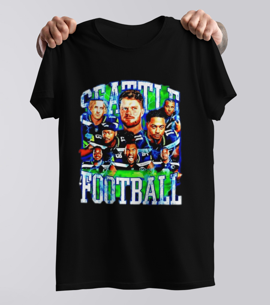 Seattle Football Players Team Spirit Celebration T-Shirt