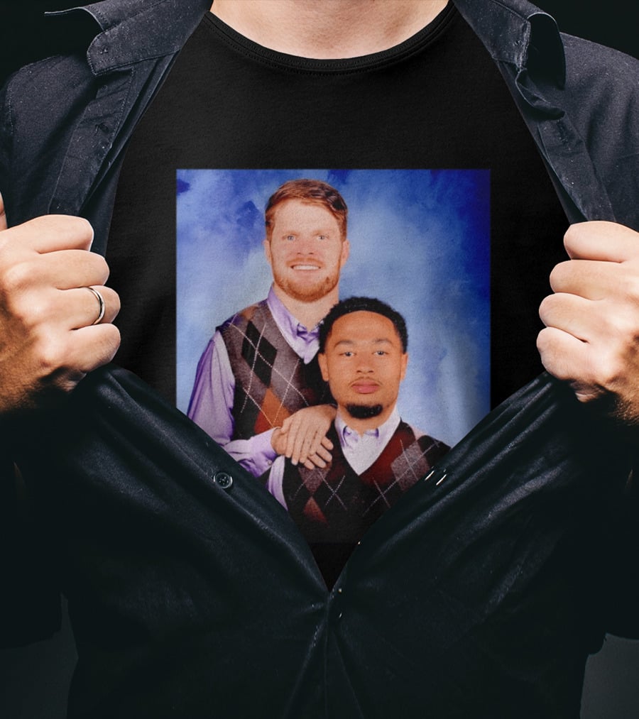 Seattle Step Bros Sam Darnold Jaxon Smith Njigba Football Team T-Shirt