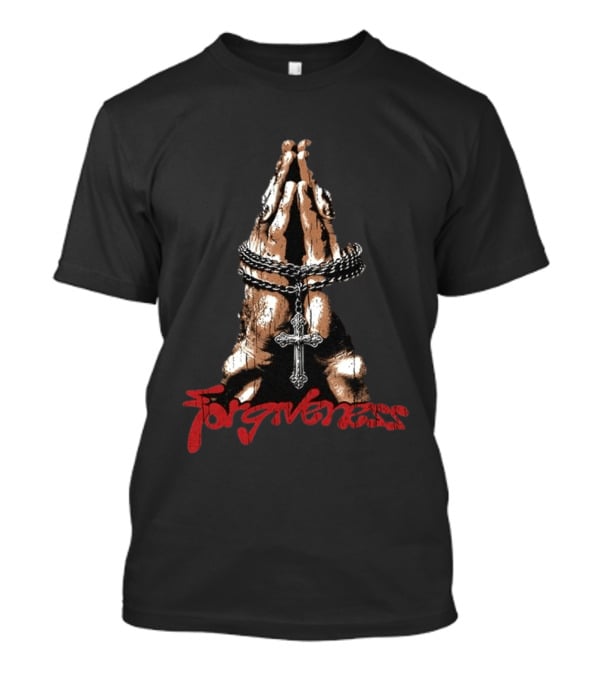 Forgiveness Praying Hands Crucifix Necklace T-Shirt