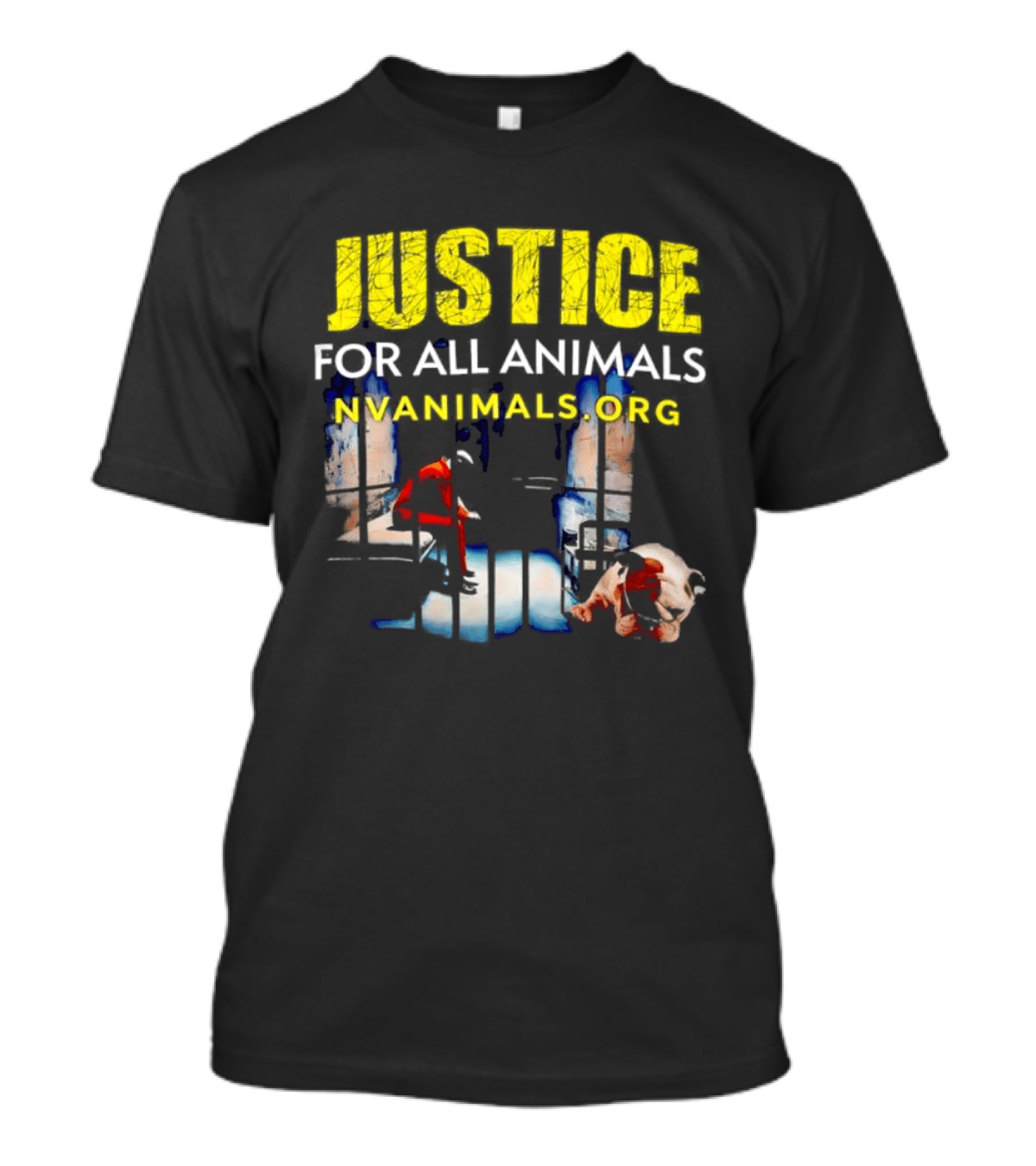 Justice For All Animals NVAnimals.org Compassion Awareness T-Shirt
