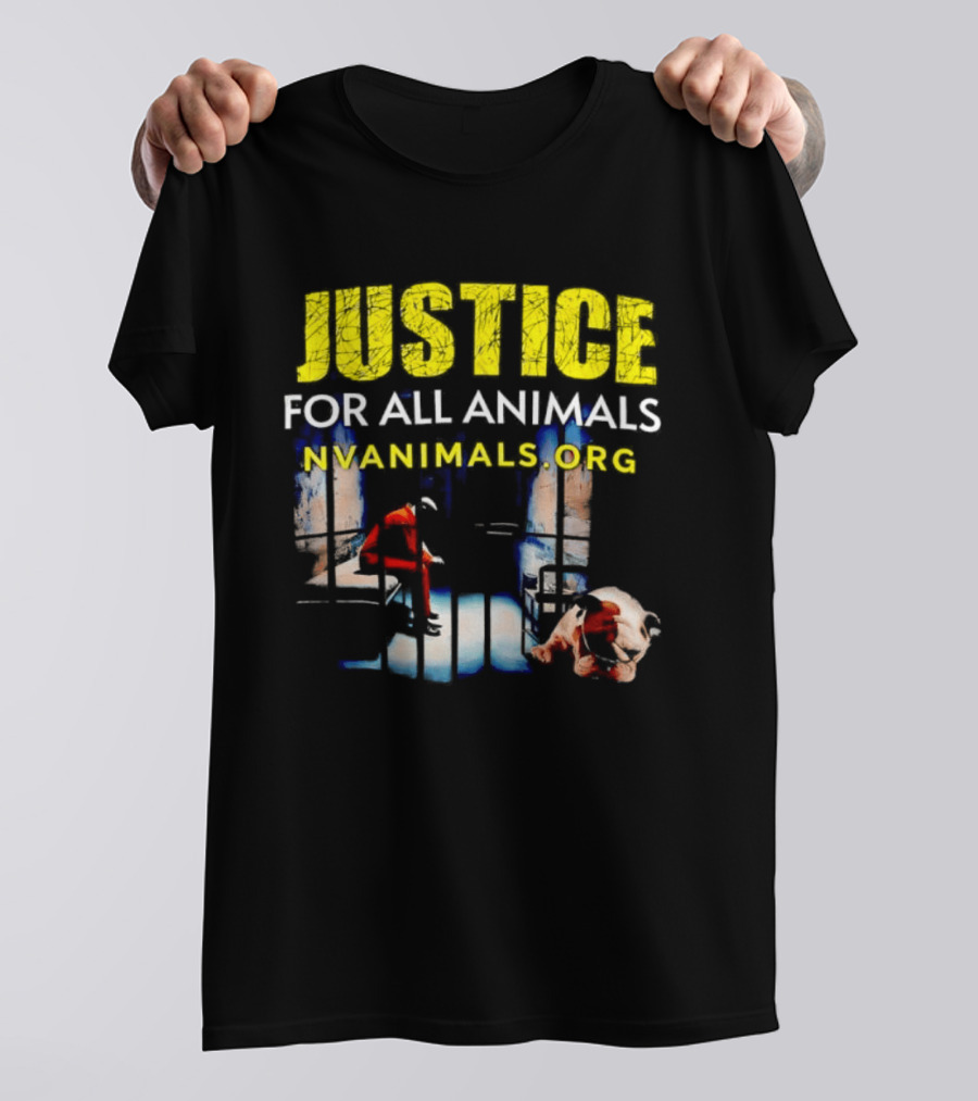 Justice For All Animals NVAnimals.org Compassion Awareness T-Shirt